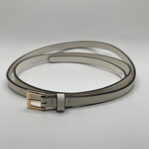H&M Beige Belt with Gold-Tone Buckle